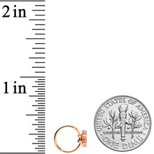Load image into Gallery viewer, 20G 5/16 Clear Gem Rose Gold Tone Sweet Snowflake Nose Hoop
