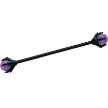 Load image into Gallery viewer, 14G Purple Amethyst Black Skeleton Hand Industrial Barbell 38mm
