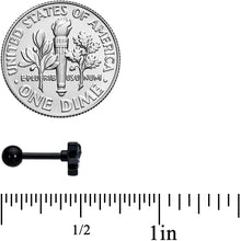 Load image into Gallery viewer, 16G 1/4 Purple Gem Black Skull Blossom Cartilage Tragus Earring
