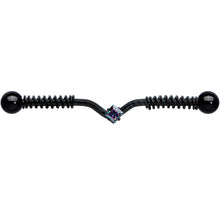 Load image into Gallery viewer, 14G Black Gem Black Vee Spring Coil Project Bar 38mm
