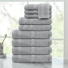 Load image into Gallery viewer, Gray Cotton Bath Towel Set (10–32 pcs)

