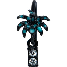 将图片加载到图库查看器，20G 5/16 Black Night Palm Tree Dangle Helix Circular Ring
