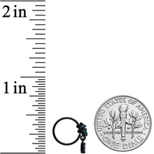 将图片加载到图库查看器，20G 5/16 Black Night Palm Tree Dangle Helix Circular Ring

