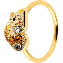 将图片加载到图库查看器，20G 5/16 Orange Gem Gold Hue Baroque Butterfly Nose Hoop
