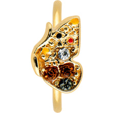 将图片加载到图库查看器，20G 5/16 Orange Gem Gold Hue Baroque Butterfly Nose Hoop
