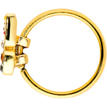 将图片加载到图库查看器，20G 5/16 Orange Gem Gold Hue Baroque Butterfly Nose Hoop
