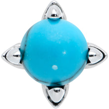 Load image into Gallery viewer, 16G 1/4 Blue Turquoise Claw Hand Cartilage Tragus Earring
