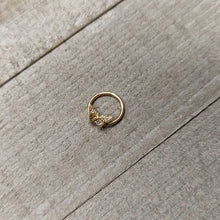 将图片加载到图库查看器，16G 3/8 Orange Gem Gold Hue Baroque Butterfly Hinged Segment Ring
