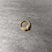 将图片加载到图库查看器，16G 3/8 Orange Gem Gold Hue Baroque Butterfly Hinged Segment Ring
