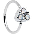 Load image into Gallery viewer, 20G 5/16 White Faux Opal Trio Triangle Nose Hoop
