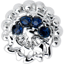 Load image into Gallery viewer, 20G 7mm Blue Clear Gem Abstract Arch L Shape Nose Ring
