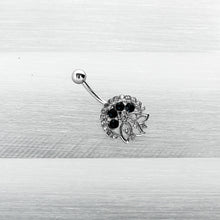 将图片加载到图库查看器，Clear Blue Gem Abstract Arch Belly Ring
