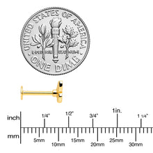 Load image into Gallery viewer, 16G 5/16 Gold Tone Red White Blue Butterfly Labret Monroe Tragus
