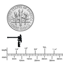 将图片加载到图库查看器，20G 1/4 Clear Gem Black Night Palm Tree Dangle Nose Bone
