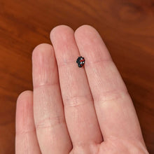 Load image into Gallery viewer, 16G 1/4 Red Clear Gem Black Skull Halloween Cartilage Earring
