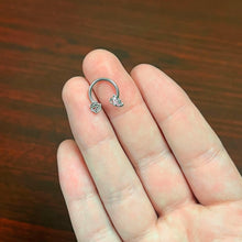 Load image into Gallery viewer, 16G 3/8 Pink Butterfly Pink Gem Flower Horseshoe Circular Barbell
