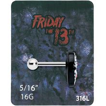 Load image into Gallery viewer, 16G 5/16 Licensed Friday the 13th Jason Mask Cartilage Tragus

