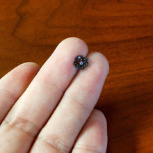 Load image into Gallery viewer, 16G 5/16 Purple Gem Regal Black Crown Heart Labret Monroe Tragus
