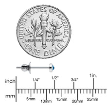 Load image into Gallery viewer, 3mm Blue Crystal Implant Grade Titanium Stud Earrings
