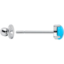 Load image into Gallery viewer, 3.5mm Blue Turquoise Stone Implant Grade Titanium Stud Earrings

