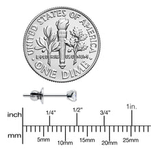 Load image into Gallery viewer, 3mm Clear CZ Gem Implant Grade Titanium Stud Earrings

