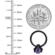 将图片加载到图库查看器，16G 3/8 Purple Amethyst Black Claw Hand Hinged Segment Ring
