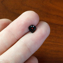 Load image into Gallery viewer, 16G 5/16 Red Clear Gem Black Heart Key Labret Monroe Tragus
