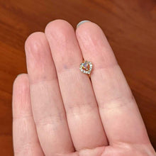 Load image into Gallery viewer, 20G 5/16 Clear Aurora Gem Heart Rococo Valentines Day Nose Hoop
