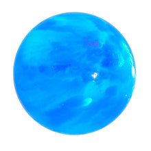 将图片加载到图库查看器，16G 5/16 Blue Synthetic Opal Titanium Threadless Flower Labret
