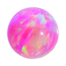 Load image into Gallery viewer, 16G 5/16 Pink Synthetic Opal Titanium Threadless Flower Labret
