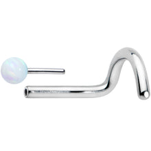 将图片加载到图库查看器，18G 1/4 White Synth Opal G23 Titanium Threadless Left Nose Screw
