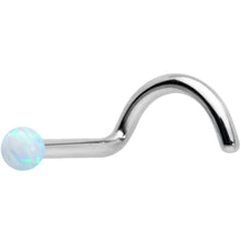 将图片加载到图库查看器，18G 1/4 White Synth Opal G23 Titanium Threadless Left Nose Screw

