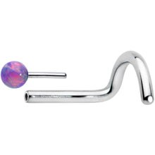 将图片加载到图库查看器，18G 1/4 Purple Synth Opal G23 Titanium Threadless Left Nose Screw

