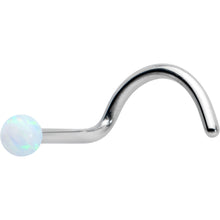 将图片加载到图库查看器，20G 1/4 White Synth Opal G23 Titanium Threadless Left Nose Screw
