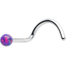 将图片加载到图库查看器，20G 1/4 Purple Synth Opal G23 Titanium Threadless Left Nose Screw
