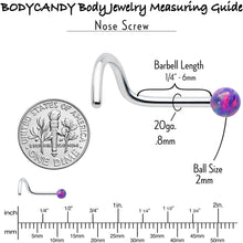 将图片加载到图库查看器，20G 1/4 Purple Synth Opal G23 Titanium Threadless Left Nose Screw
