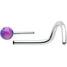 将图片加载到图库查看器，20G 1/4 Purple Synth Opal G23 Titanium Threadless Left Nose Screw
