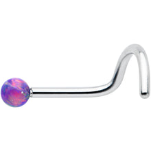 将图片加载到图库查看器，20G 1/4 Purple Synth Opal G23 Titanium Threadless Left Nose Screw
