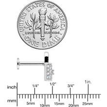 将图片加载到图库查看器，16G 5/16 Clear CZ Gem Lock It Up Labret Monroe Tragus
