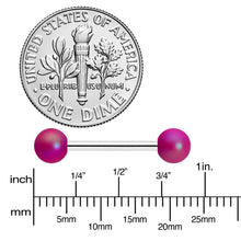 将图片加载到图库查看器，14G 9/16 Matte Purple Aurora Barbell Nipple Ring Set
