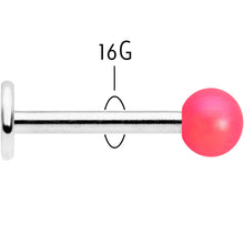 Load image into Gallery viewer, 16G 5/16 Matte Pink Aurora Labret Monroe Tragus
