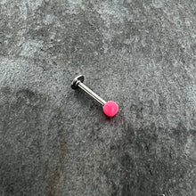 Load image into Gallery viewer, 16G 5/16 Matte Pink Aurora Labret Monroe Tragus
