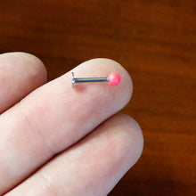 Load image into Gallery viewer, 16G 5/16 Matte Pink Aurora Labret Monroe Tragus
