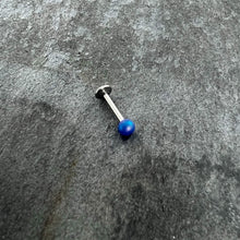 Load image into Gallery viewer, 16G 5/16 Matte Blue Aurora Labret Monroe Tragus
