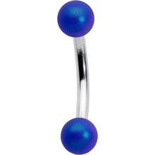 Load image into Gallery viewer, 16G 5/16 Matte Blue Aurora Curved Eyebrow Ring

