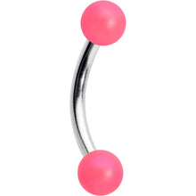 Load image into Gallery viewer, 16G 5/16 Matte Pink Aurora Curved Eyebrow Ring
