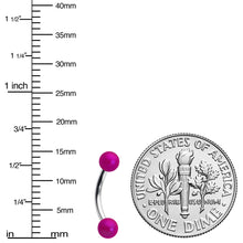 Load image into Gallery viewer, 16G 5/16 Matte Purple Aurora Curved Eyebrow Ring
