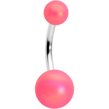 Load image into Gallery viewer, Matte Pink Aurora Ends Belly Ring
