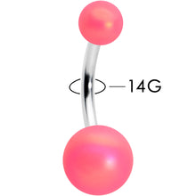 Load image into Gallery viewer, Matte Pink Aurora Ends Belly Ring

