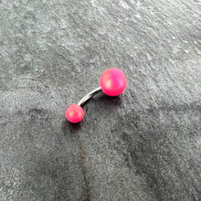 Load image into Gallery viewer, Matte Pink Aurora Ends Belly Ring
